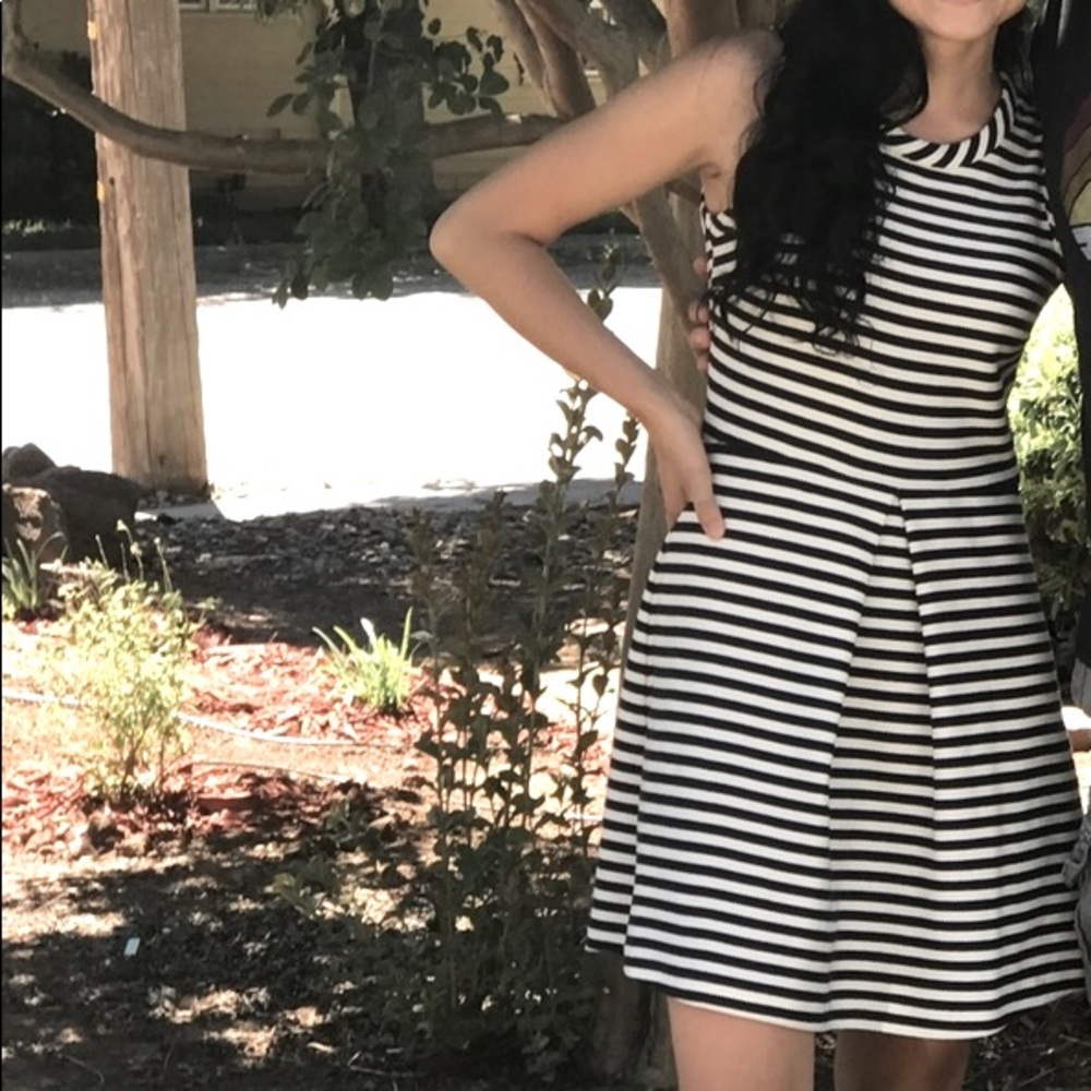 ZARA Size Small Black & white striped dress
